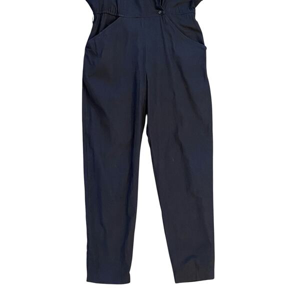 80’s ON THE ROCKS California Black Jumpsuit Retro Shirt One Piece Metallic Rock - Picture 4 of 9